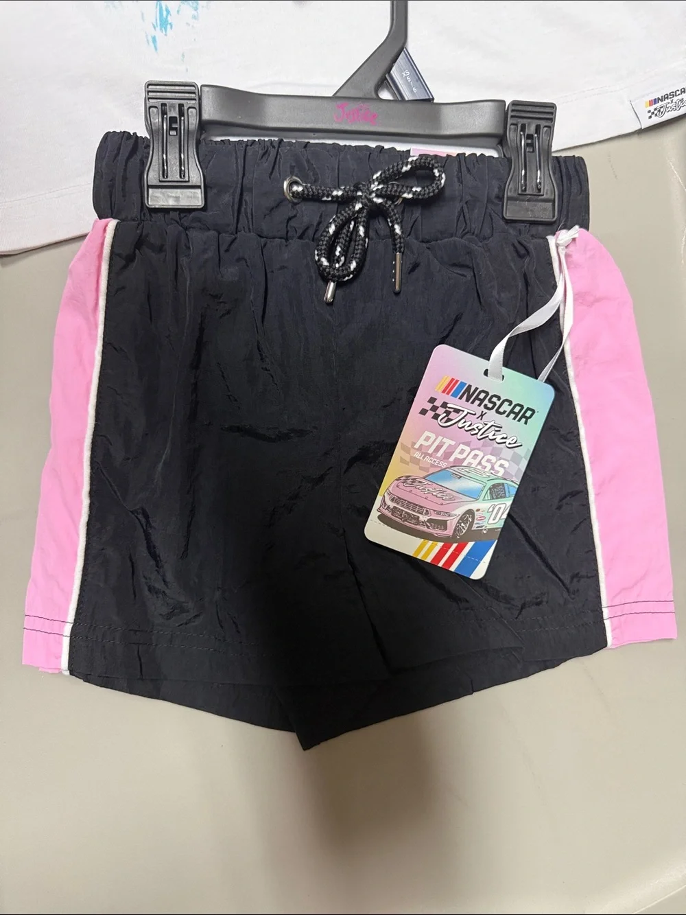 Justice Girls NASCAR Justice set shirts and shirt Xs 5/6 nwt